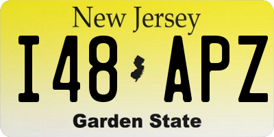 NJ license plate I48APZ