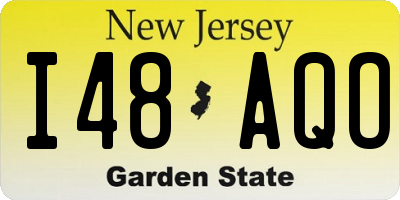 NJ license plate I48AQO