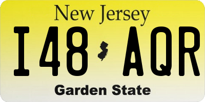 NJ license plate I48AQR