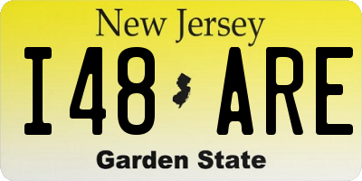 NJ license plate I48ARE