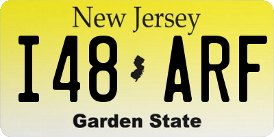 NJ license plate I48ARF