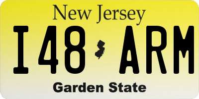 NJ license plate I48ARM