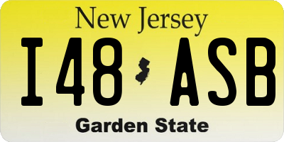 NJ license plate I48ASB