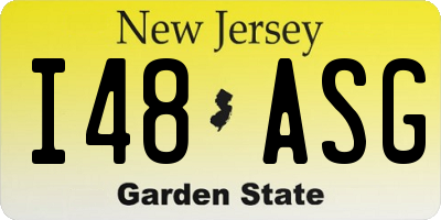 NJ license plate I48ASG