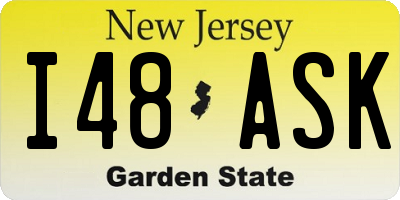 NJ license plate I48ASK