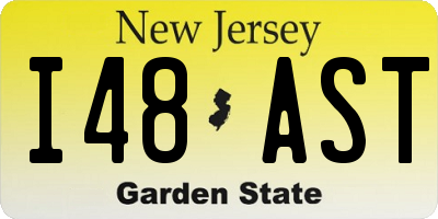 NJ license plate I48AST