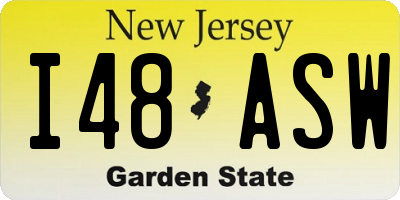NJ license plate I48ASW