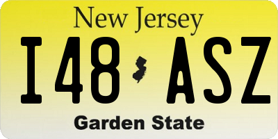 NJ license plate I48ASZ