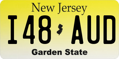 NJ license plate I48AUD