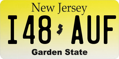 NJ license plate I48AUF