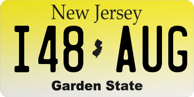 NJ license plate I48AUG