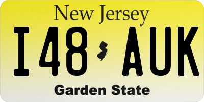 NJ license plate I48AUK