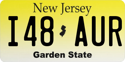 NJ license plate I48AUR