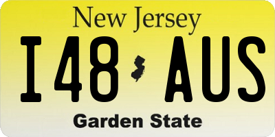 NJ license plate I48AUS