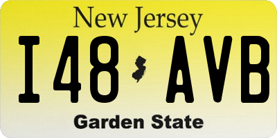 NJ license plate I48AVB