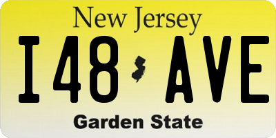 NJ license plate I48AVE