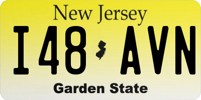 NJ license plate I48AVN