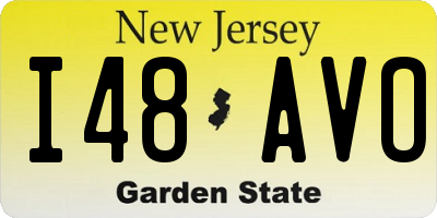 NJ license plate I48AVO