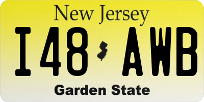 NJ license plate I48AWB