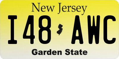 NJ license plate I48AWC