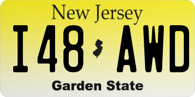NJ license plate I48AWD