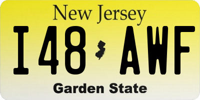 NJ license plate I48AWF
