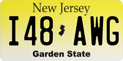 NJ license plate I48AWG