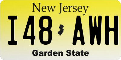 NJ license plate I48AWH