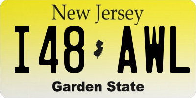 NJ license plate I48AWL
