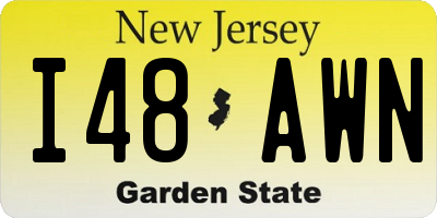 NJ license plate I48AWN