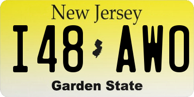 NJ license plate I48AWO
