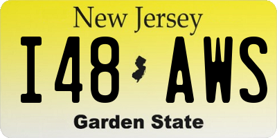 NJ license plate I48AWS