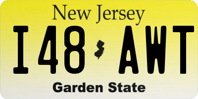 NJ license plate I48AWT