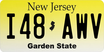 NJ license plate I48AWV