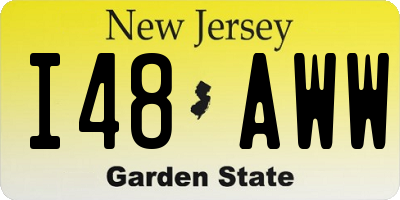 NJ license plate I48AWW