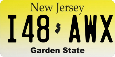 NJ license plate I48AWX