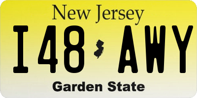 NJ license plate I48AWY
