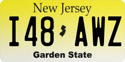 NJ license plate I48AWZ