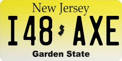 NJ license plate I48AXE