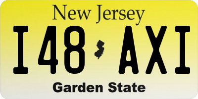 NJ license plate I48AXI