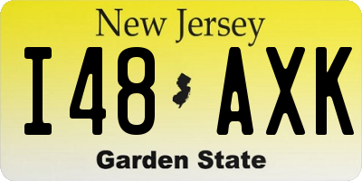 NJ license plate I48AXK