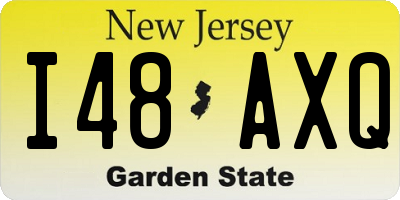 NJ license plate I48AXQ