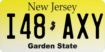 NJ license plate I48AXY