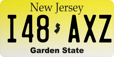 NJ license plate I48AXZ