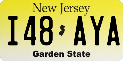 NJ license plate I48AYA