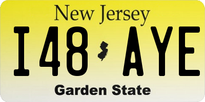 NJ license plate I48AYE