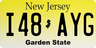 NJ license plate I48AYG