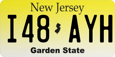 NJ license plate I48AYH