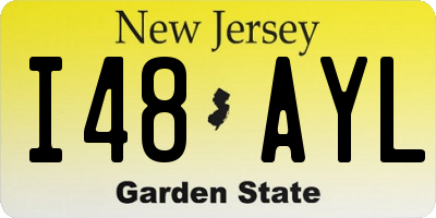 NJ license plate I48AYL