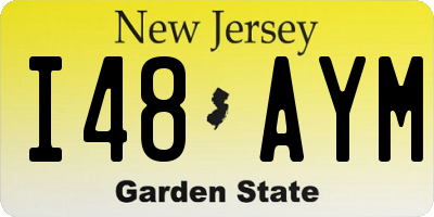 NJ license plate I48AYM